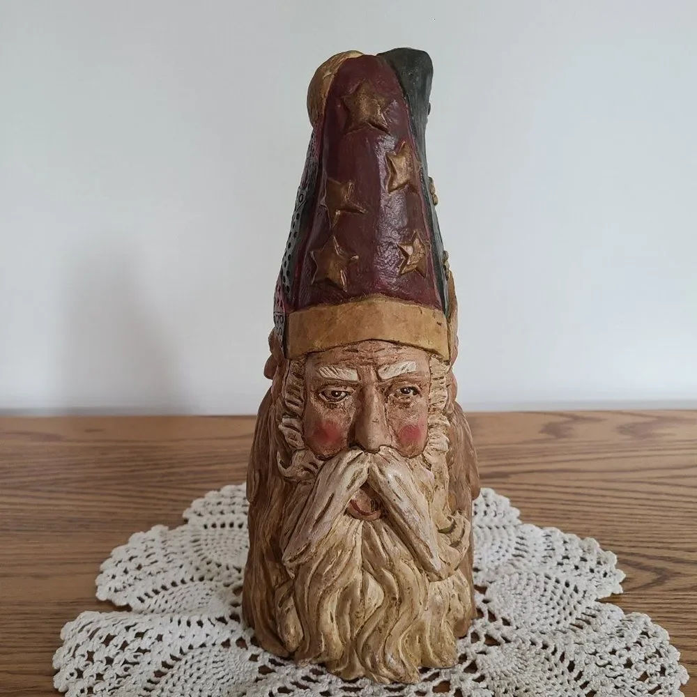 Three Faces of Santa Unique Christmas Holiday Decor Table Shelf Sitter Vintage